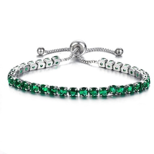 Ladies' Adjustable Bracelet with Stones H120