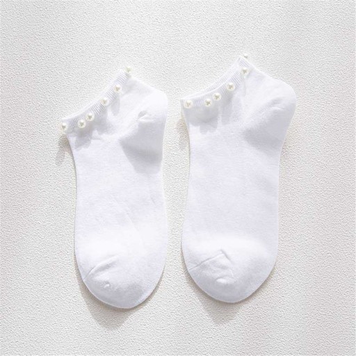 Ladies' Ankle Socks with Pearls