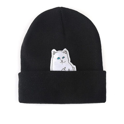 Ladies' Beanie Hat with Cat