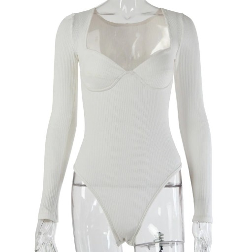 Ladies' Bodysuit with Deep Neckline