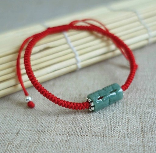Ladies Braided Jade Bracelet