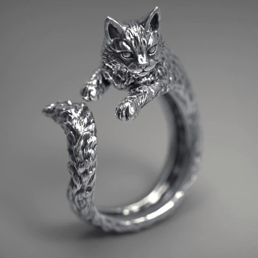 Ladies' Cat Ring D2747