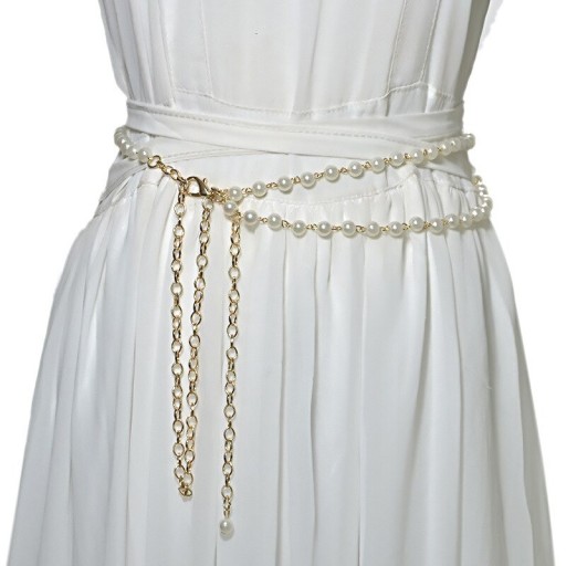 Ladies' Chain Belt with Pearls