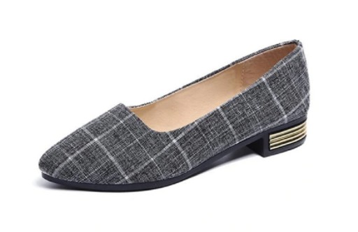 Ladies' Checked Ballet Flats