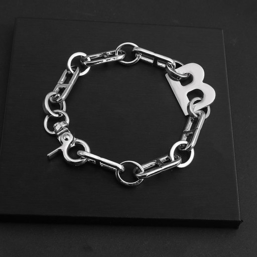 Ladies' Chunky Bracelet with Letter