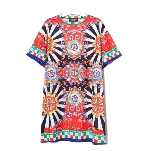 Ladies' Dress with Colourful Pattern