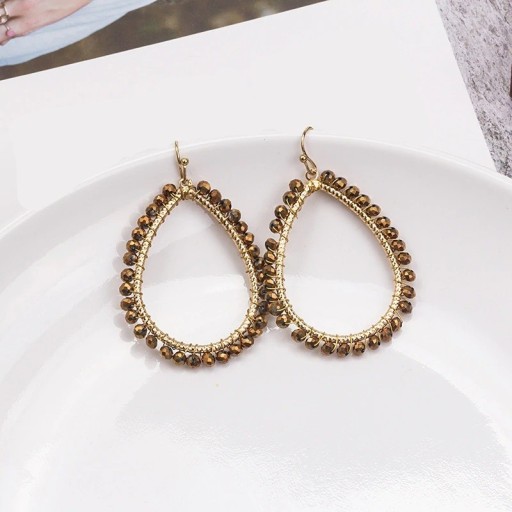 Ladies' Drop Earrings with Beads G1388