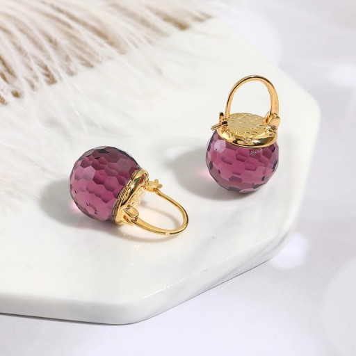 Ladies' Drop Earrings with Crystals