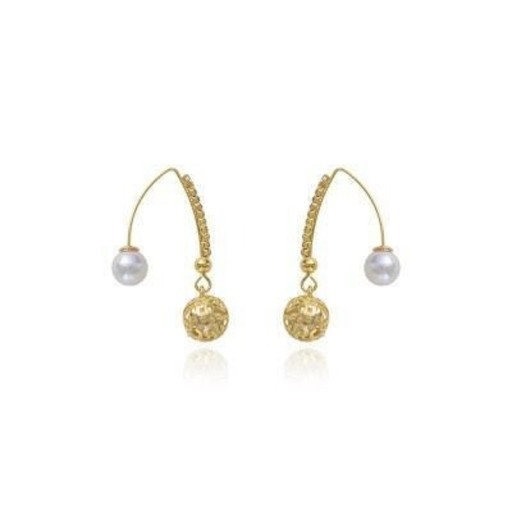 Ladies' Drop Earrings with Pearl G236