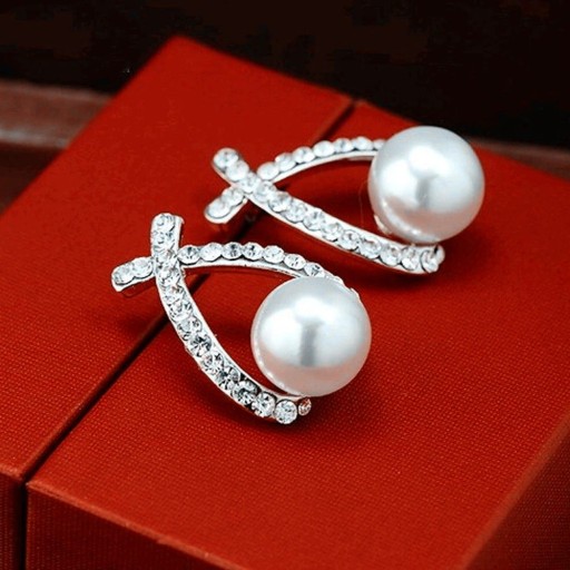 Ladies' Drop Earrings with Pearls H730
