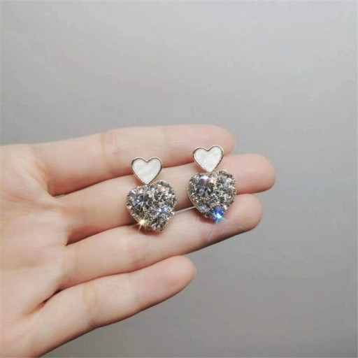 Ladies' Drop Earrings with Zircons G130