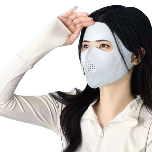 Ladies' Face Mask Against Sun and Insects, Breathable Polyester Protective Mask for Sports and Outdoor Use
