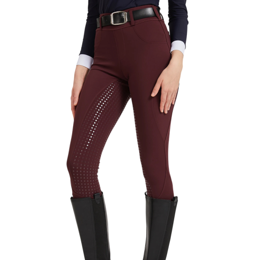 Ladies' Fitted Riding Trousers with Non-Slip Silicone Grip Along the Entire Length of the Leg and High Waist with Belt Loops