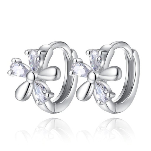 Ladies' Flower Hoop Earrings