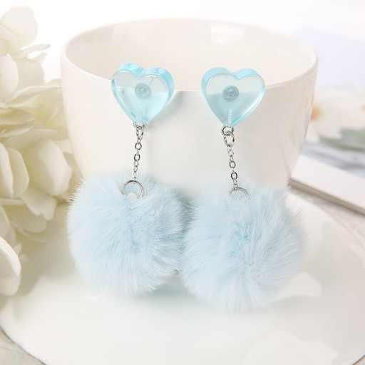 Ladies' Hanging Plush Earrings