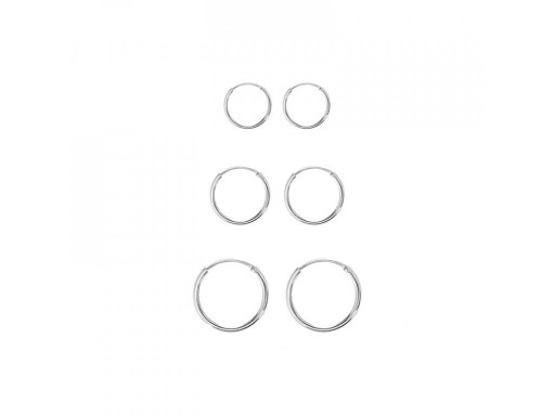 Ladies' Hoop Earrings 3 Pairs