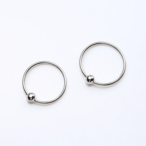 Ladies' Hoop Earrings with a Ball R95