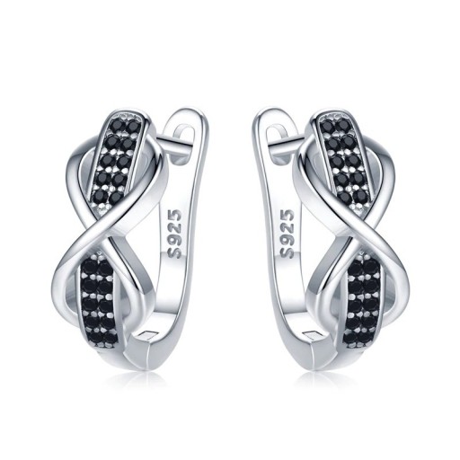 Ladies' Infinity Earrings with Stones