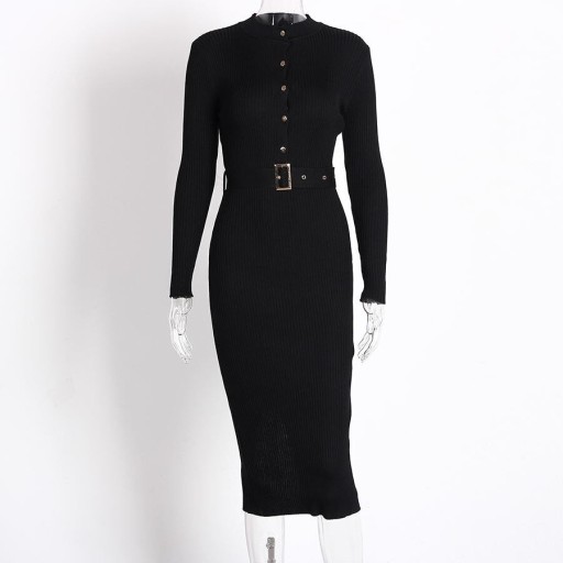 Ladies' Knitted Dress with Long Sleeves