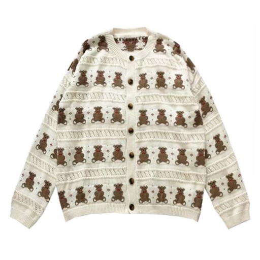 Ladies' Knitted Sweater with Bears