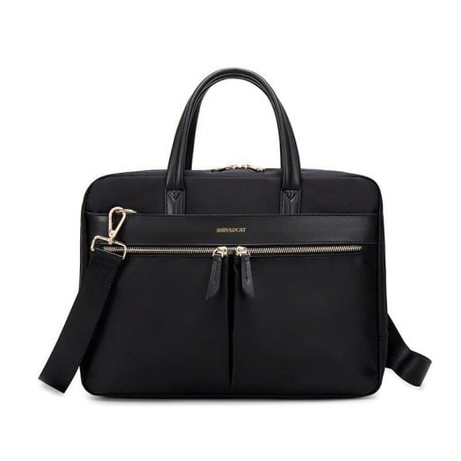 Ladies' Laptop Bag Two Handles and Removable Wide Shoulder Strap Main Compartment and Front Zip Pocket Made of Polyester