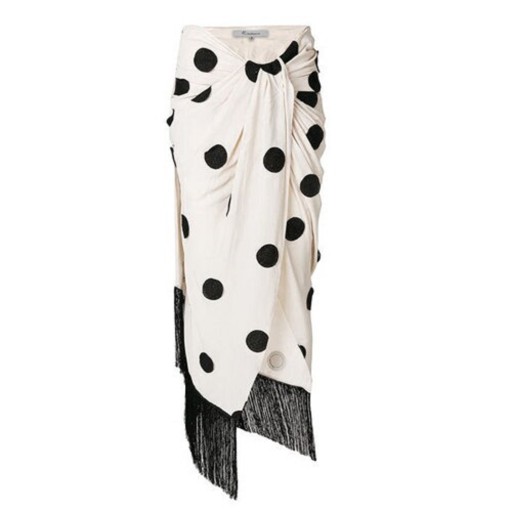 Ladies' Maxi Skirt with Dots and Fringes