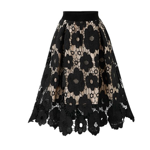 Ladies' Midi Skirt with Lace