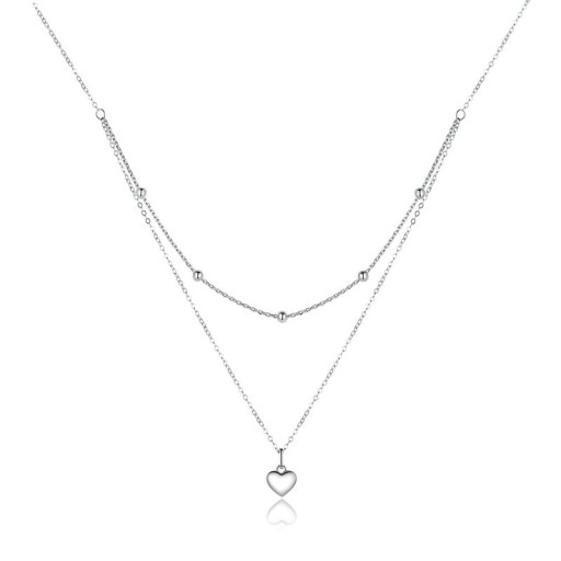 Ladies' Necklace with Heart and Beads