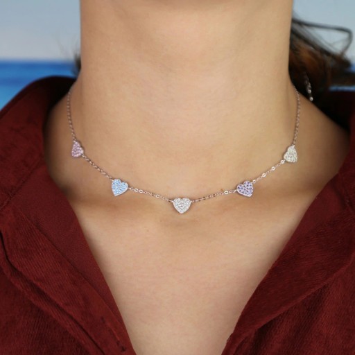 Ladies' Necklace with Hearts