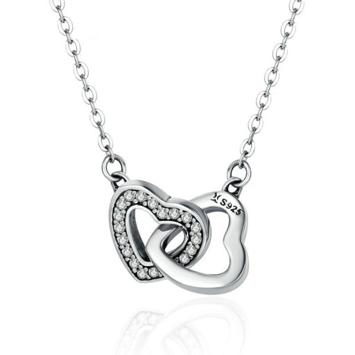 Ladies' Necklace with Interlinked Hearts