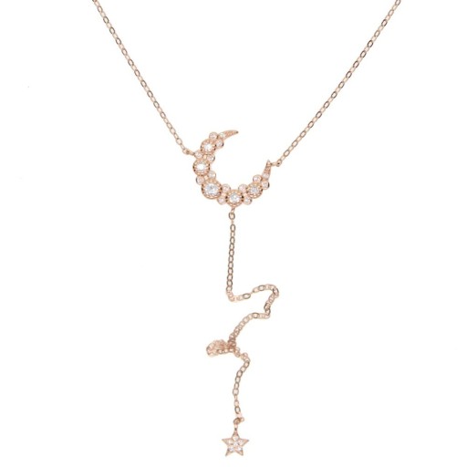Ladies' Necklace with Moon and Star G642