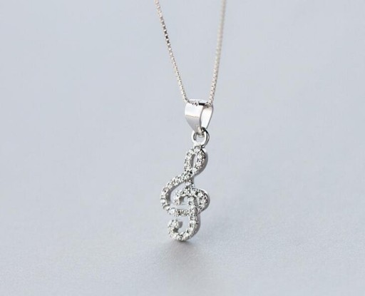 Ladies' Necklace with Treble Clef G538