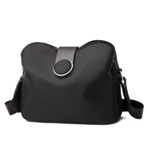 Ladies' Nylon Crossbody Handbag Decorative Strap with Ring Adjustable Wide Strap Zip Fastening 22 x 18 x 11 cm For Every Day