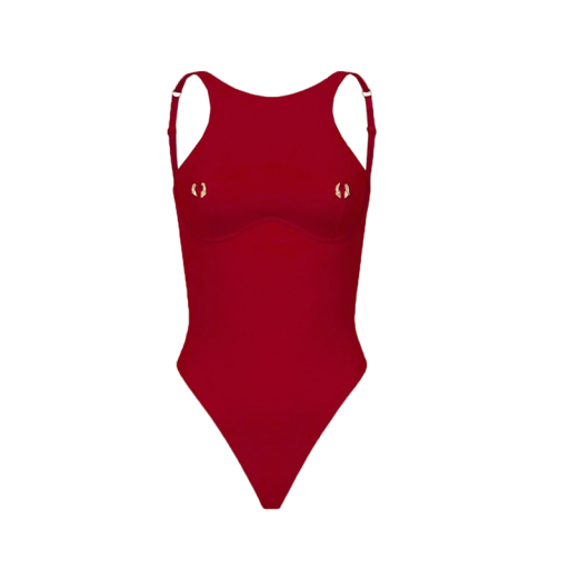 Ladies' One-Piece Swimsuits with High Cut and Sporty Design Nylon Elastane Swimwear for Beach and Pool