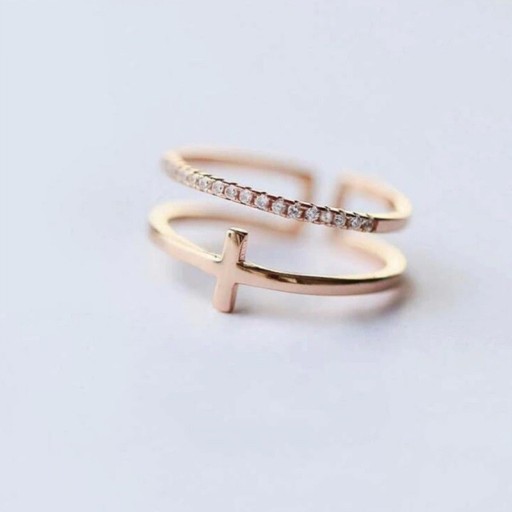 Ladies' Ring with Cross D1606