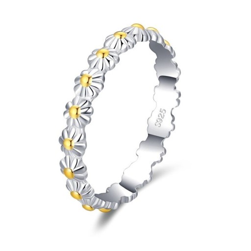 Ladies' Ring with Flowers D2301