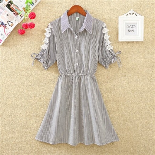 Ladies' Shirt Dress with Cut-Outs