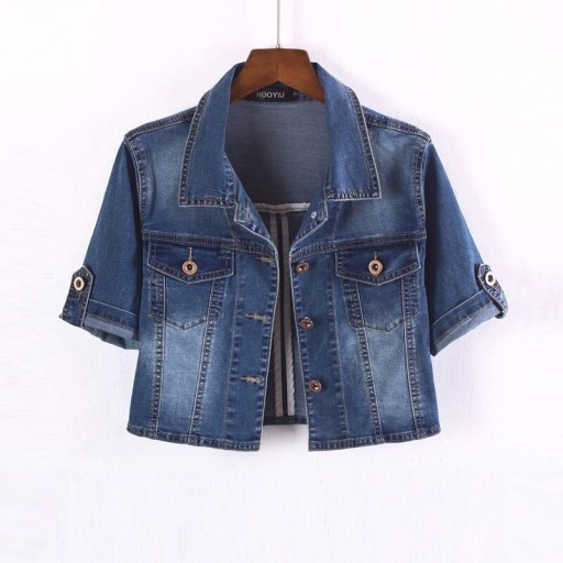 Ladies' Short Denim Jacket P1681