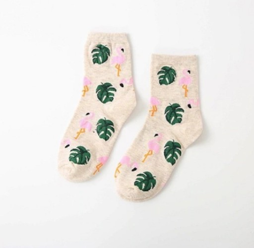 Ladies' Socks with Flamingos