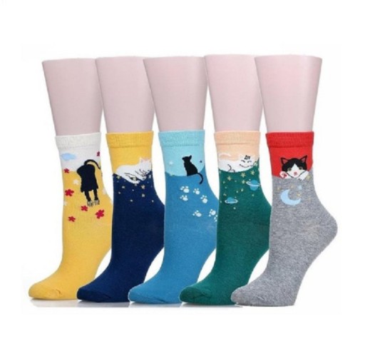Ladies' Socks with Night Motif - 5 Pairs