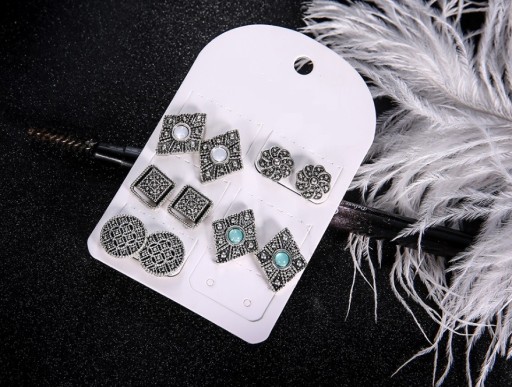 Ladies' Stud Earrings - 5 Pairs