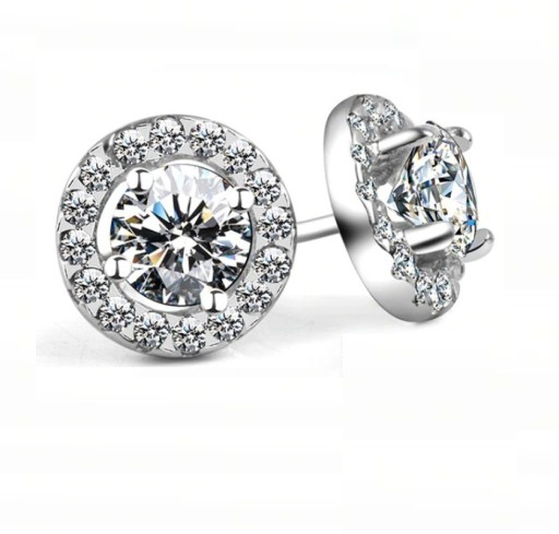 Ladies' Stud Earrings with Stones R49