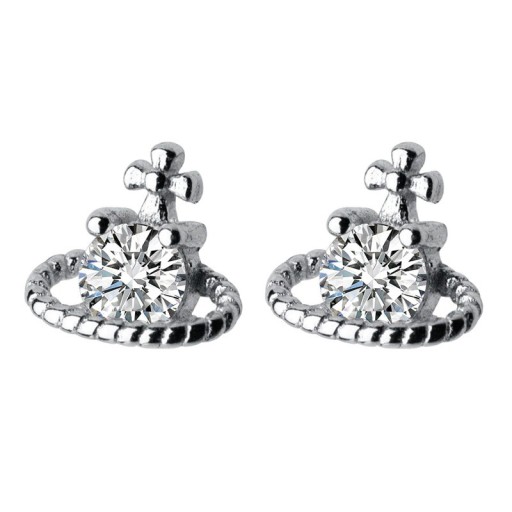 Ladies' Stud Earrings with Zircon G1197