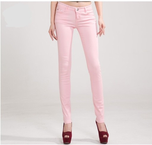 Ladies' Stylish Jeans - Light Pink