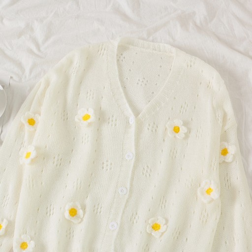 Ladies' Sweater with Daisies