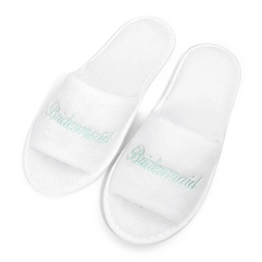 Ladies' Wedding Slippers with Embroidery Bridesmaid Lightweight Comfortable Home Footwear for Hen Party