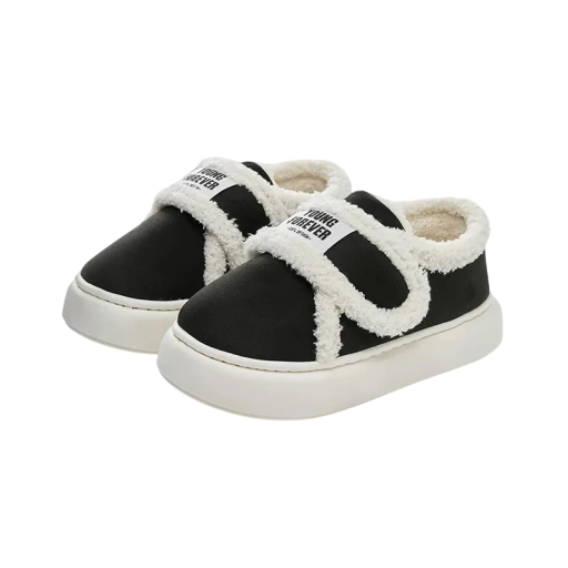 Ladies' Winter Slippers with Inner Fleece Velcro Fastening Sturdy Non-Slip Sole Stylish Home Shoes Modern Warm Footwear