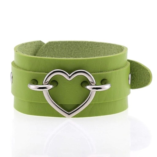 Læderarmbånd med hjerte