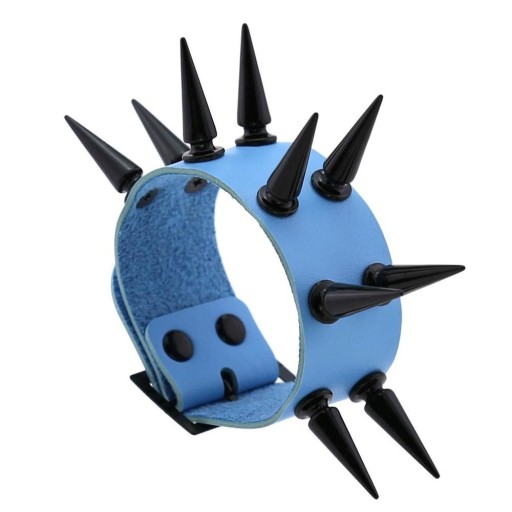 Læderarmbånd med pigge H464