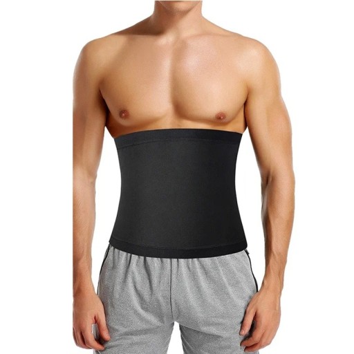 Laihduttava musta vyö miehille Fitness Shaper -vyö lannetuki kompressiovyö painonpudotukseen saunavaikutusten harjoitusvyö